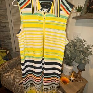 Colorful Striped Midi Dress by Do+Be